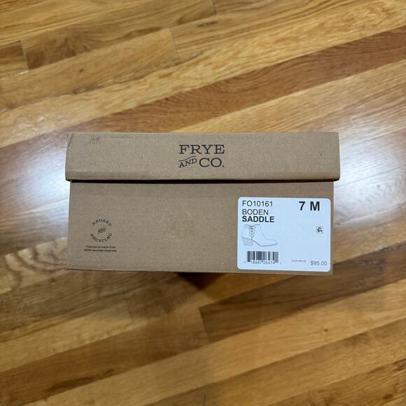 Frye and Co. Womens Boden Booties Size 7 Brown Stacked Heel - Picture 2 of 4
